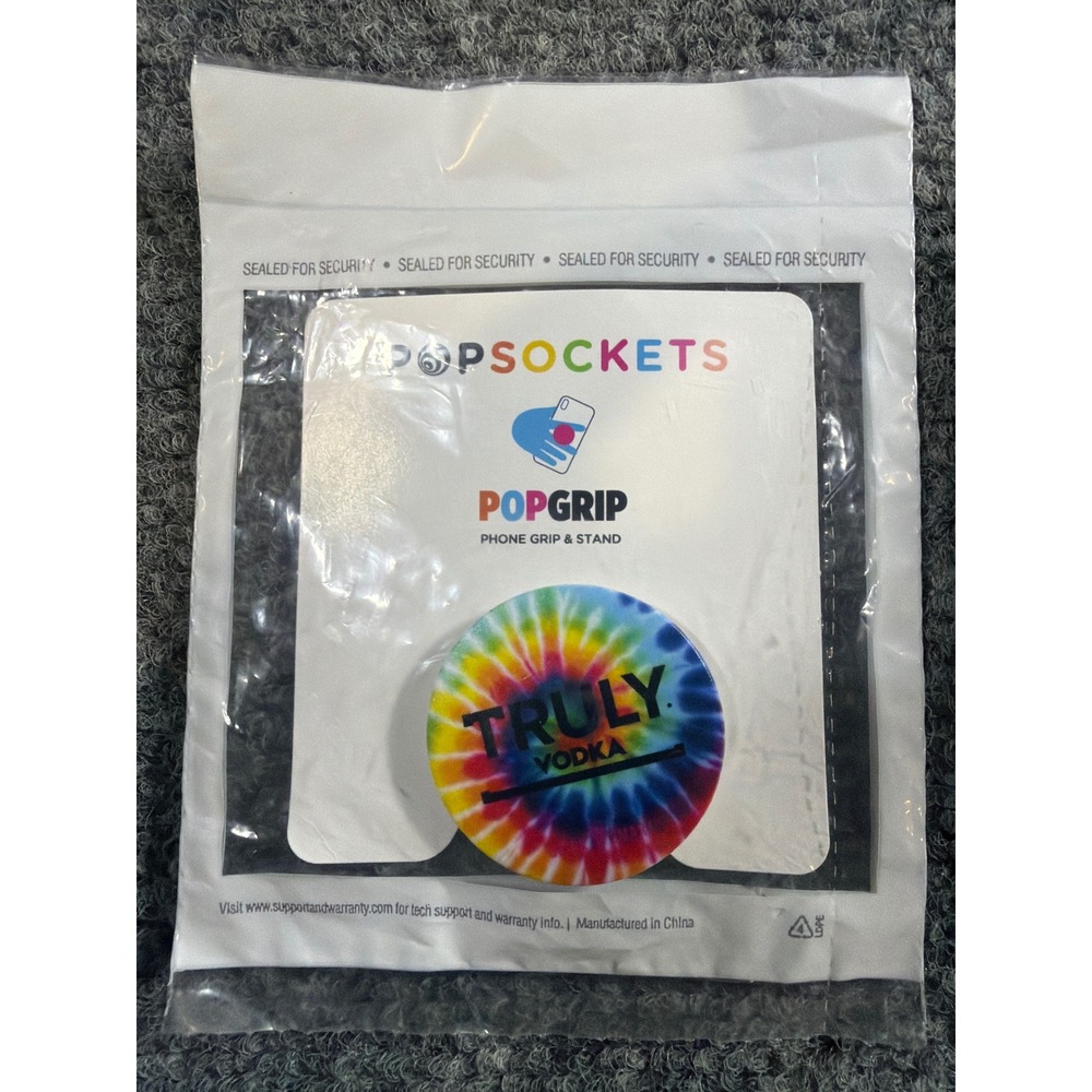 PopSockets PopGrip Truly Vodka Tie Dye Rainbow Phone Grip and Stand New Sealed - Picture 2 of 3